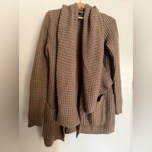 THML Women's Brown Knit Cardigan